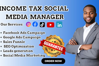 be your income tax social media marketing manager for active tax