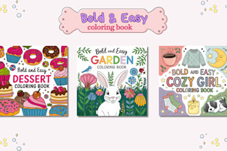 design unique bold and easy coloring books for amazon kdp