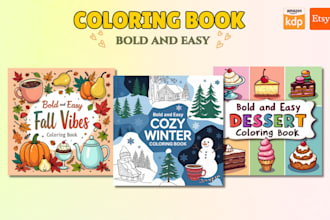 create bold and easy coloring books for kdp