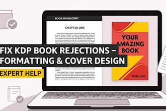 reformat and design any rejected kdp book and cover