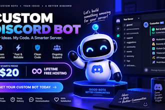 create a professional discord bot with lifetime free hosting