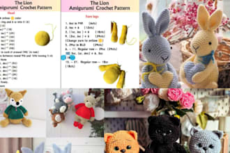 do amigurumi crochet pattern with step by step photo and video tutorial etsy
