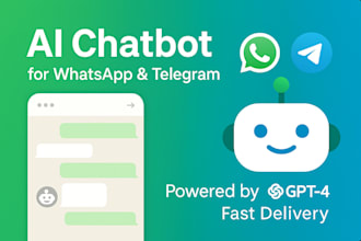 build and integrate an ai whatsapp and telegram chatbot for your business