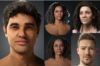 realistic 3d game character nft metahuman stylized character daz3d unity rigging