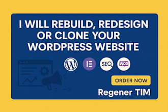 rebuild wordpress redesign design clone copy wordpress website german seo gdpr