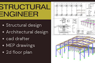 draft architectural plan, 2d cad 3d structural design, mep drawings, house plan