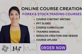 create stock market and forex online course, course curriculum with ppt slides