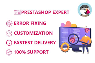 fix error bug, install, migrate, upgrade, customize prestashop themes, opencart