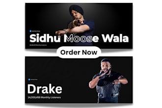 make professional spotify artist banner design,custom cover art,profile graphic