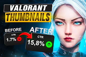 design the best valorant thumbnails for you