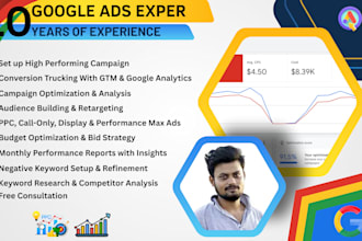 setup and manage google ads search display and pmax campaigns