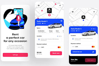 develop custom car rental app  auction carpooling taxi logistics car wash app