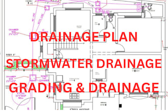design a detailed drainage and stormwater plan in autocad