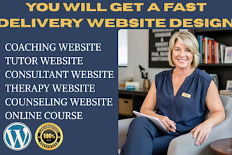 create life coaching website consulting website therapy website tutor website