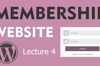 build wordpress membership website, lms, elearning, online course website