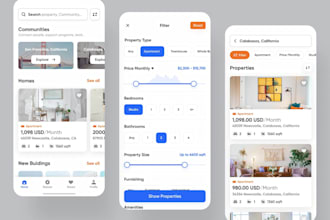 develop property management app, ai broker app, house rental app, agent app