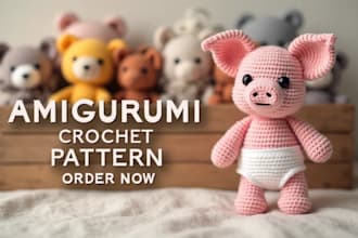create plushie crochet pattern, amigurumi aran crochet pattern in 24 hrs