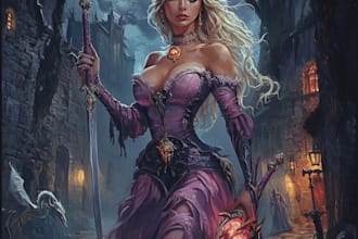 design a character art, dnd illustration, fantasy or oc