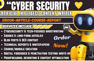 ghostwrite cybersecurity, digital forensics, ai, ebook, article, report, course