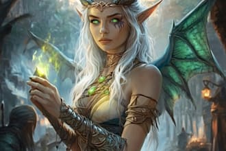 create a unique original dnd fantasy character art