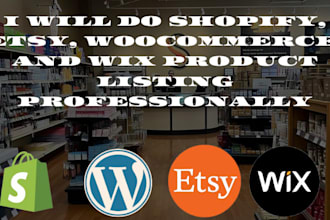 shopify product listing woocommerce product listing wix and etsy product listing