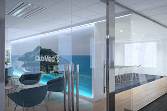 renovate 3d modern office, cooperate interior visualization,office layout,render
