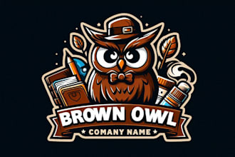 design high quality owl mascot logo with express delivery
