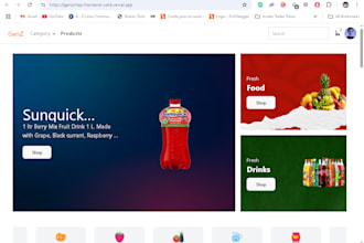 build a modern responsive website using HTML, CSS, react, and django