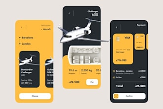 develop a private jet booking app, aircraft rental app, and cargo shipment app