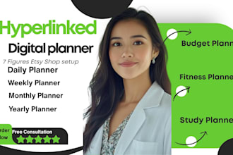 design 2025 etsy digital planner etsy SEO hyperlinked planner products journal