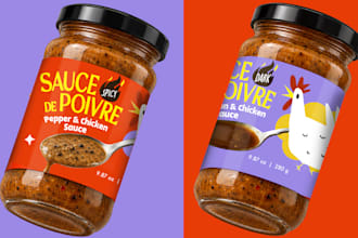 design food packaging or seasoning label for you