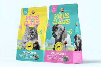 design pet food label or packaging for you