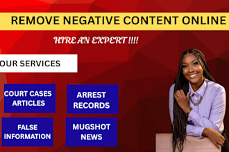 permanently remove mugshots case record news records  negative links on google