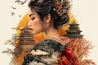 design a tattoo in japanese style