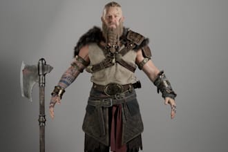 model 3d realistic game character metahuman human avatar assets props, armor ue5
