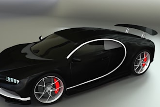 model 3d convertible sport car,3d product rendering, dodge bumper, sport items