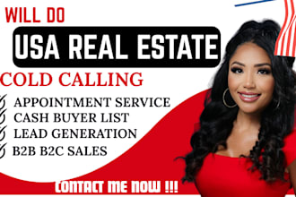 usa real estate cold calling appointment setting lead generation telemarketing