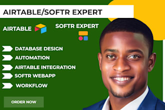 setup airtable, airtable database,softr webapp design softr, airtable automation