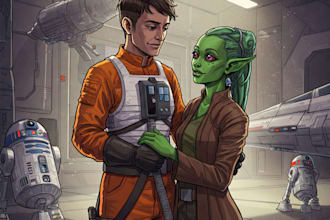 create star wars and sci fi character illustration