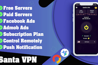 develop vpn app, vpn server bot, vpn server, open vpn, admob app, admin panel