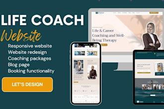 design an interactive life coaching website with calendly integration
