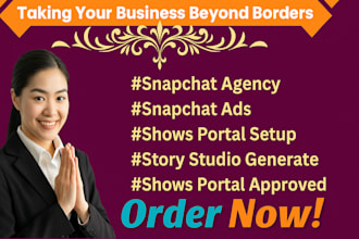 fully approved snapchat agency ads account  high performing shows portal ads