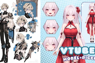 design and rig your custom live2d vtuber model with character sheet