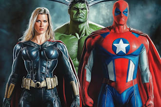 create your fantasy science fiction superhero character
