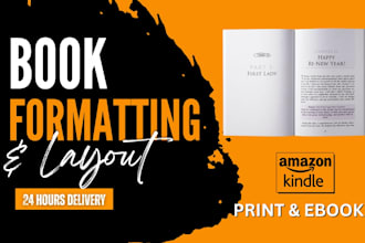 book formatting and layout design book formatting for amazon kdp cover design