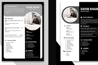 design and write modern ats friendly resume and cover letter writing template
