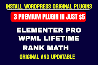 elementor pro, wpml, rank math