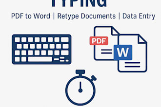 do fast typing and retype scanned documents into word or PDF
