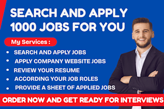professionally search and apply 1000 jobs for you