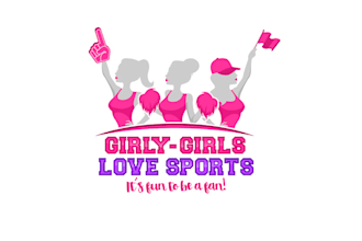 design girly girls love sports logo